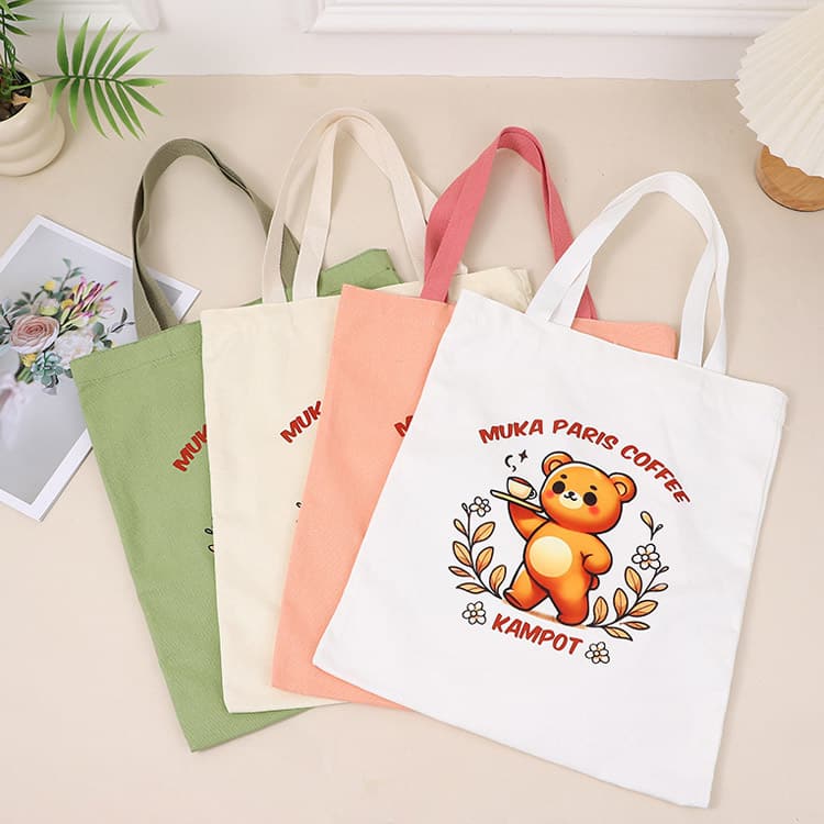 Hot Transfer Logo Canvas Tote Bag shopping Bag